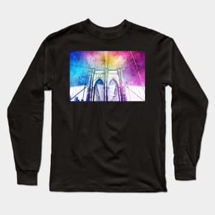 Brooklyn Bridge (watercolor) Long Sleeve T-Shirt